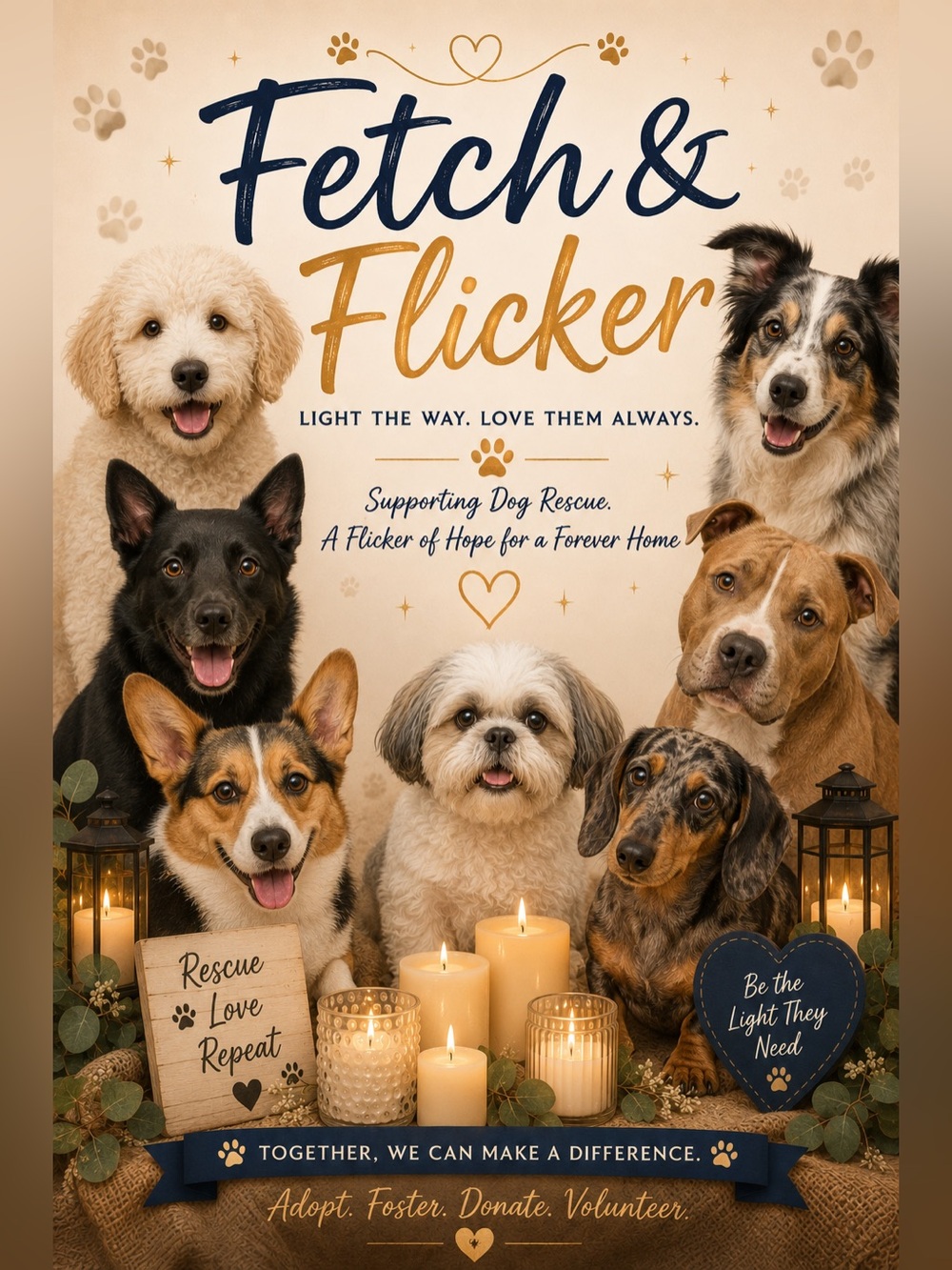 Fetch & Flicker LIVE! Candles & Wax Melts for Dog Rescue 🐾